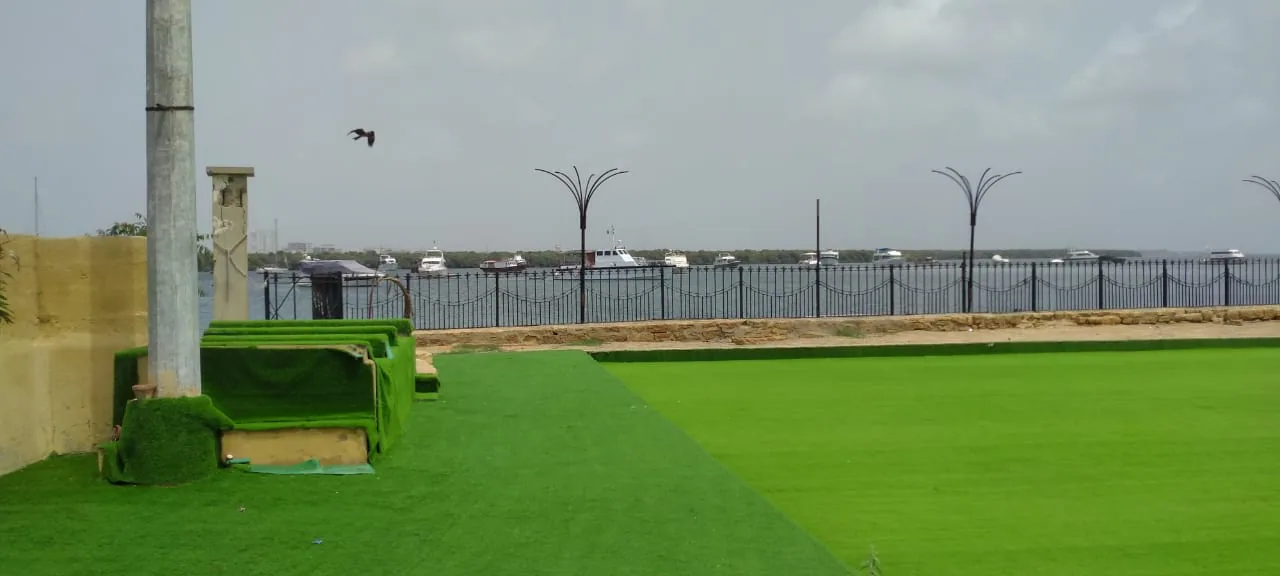 Sea facing lawn